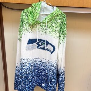 Seattle Seahawks Green and Blue Women's Hoodie